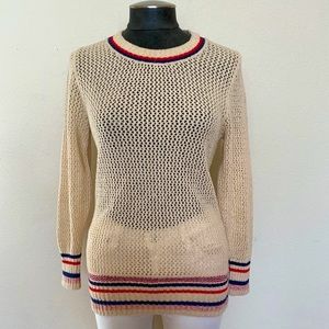 Isabel Marant Open Crochet Knit Chenille Long Sweater